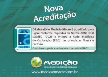 Nova acreditação Laboratório Medição Macaé